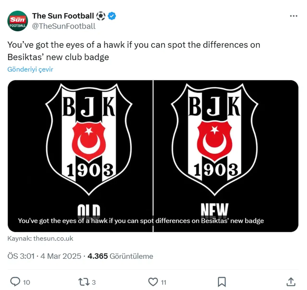 Beşiktaş'ın Yeni Logosu Avrupa'da Gündem Oldu