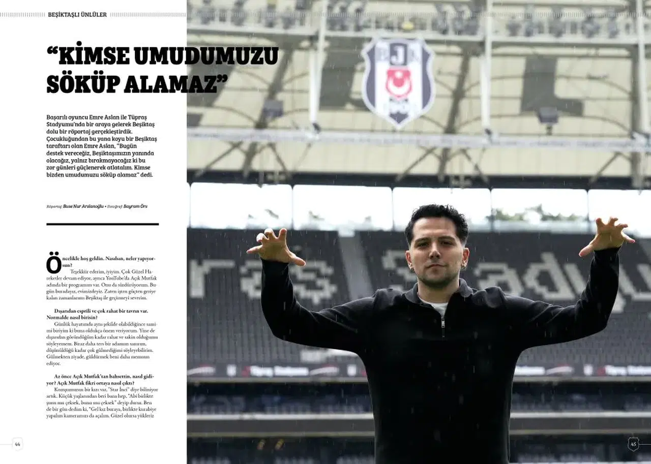 Emre Aslan'dan Beşiktaş taraftarına güç veren mesaj: "Yanınızdayız, umudumuzu asla kaybetmeyeceğiz!"
