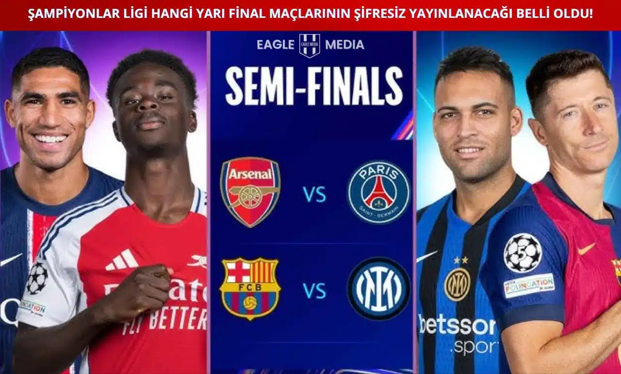 Şampiyonlar Ligi Hangi Yarı Final Maçlarının Şifresiz Yayınlanacağı Belli Oldu!