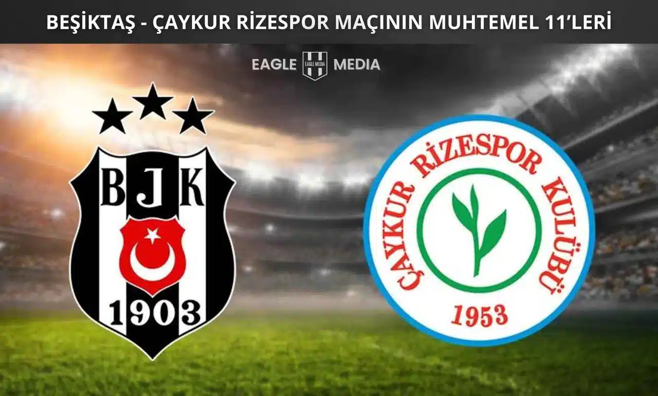 Beşiktaş - Çaykur Rizespor Maçının Muhtemel 11’leri