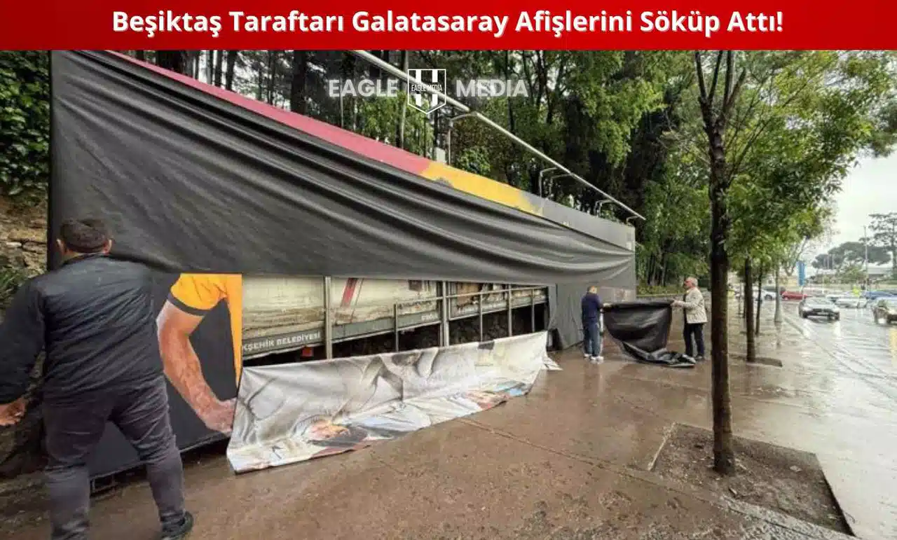 Beşiktaş Galatasaray Reklamlarını Söktü Attı