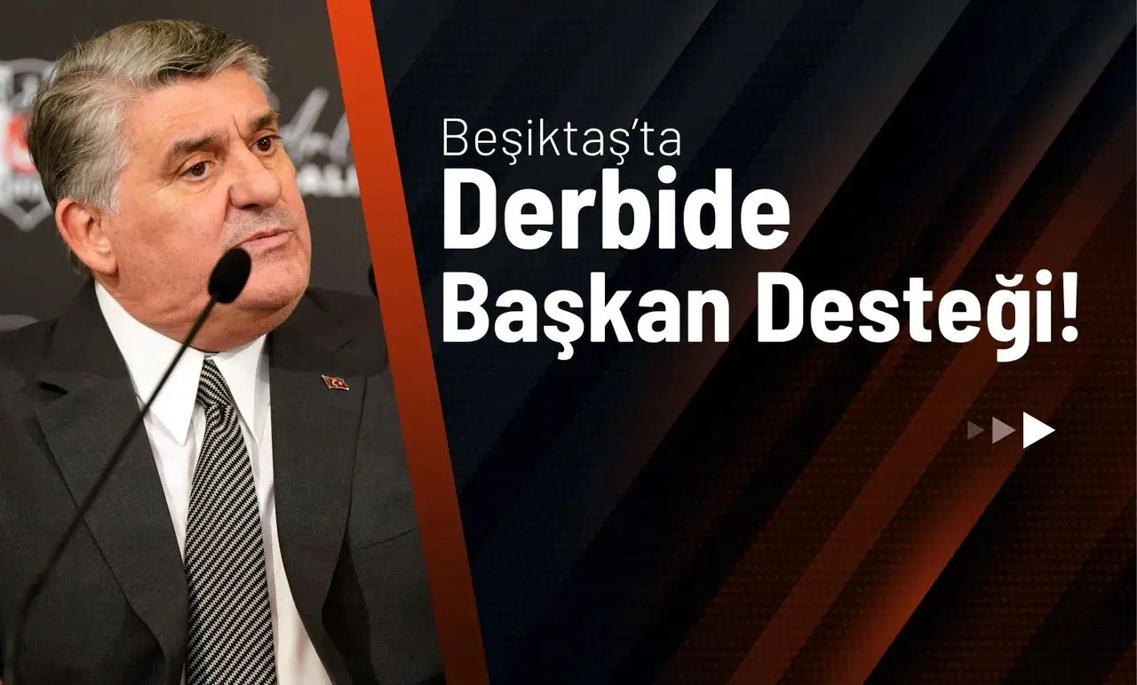 Beşiktaş Başkanı Takımını Tribünden Motive Ediyor!