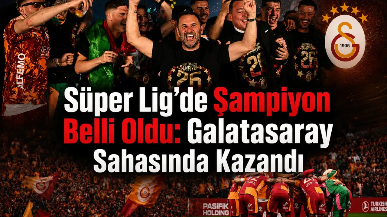 Süper Lig'de şampiyon belli oldu: Galatasaray sahasında kazandı