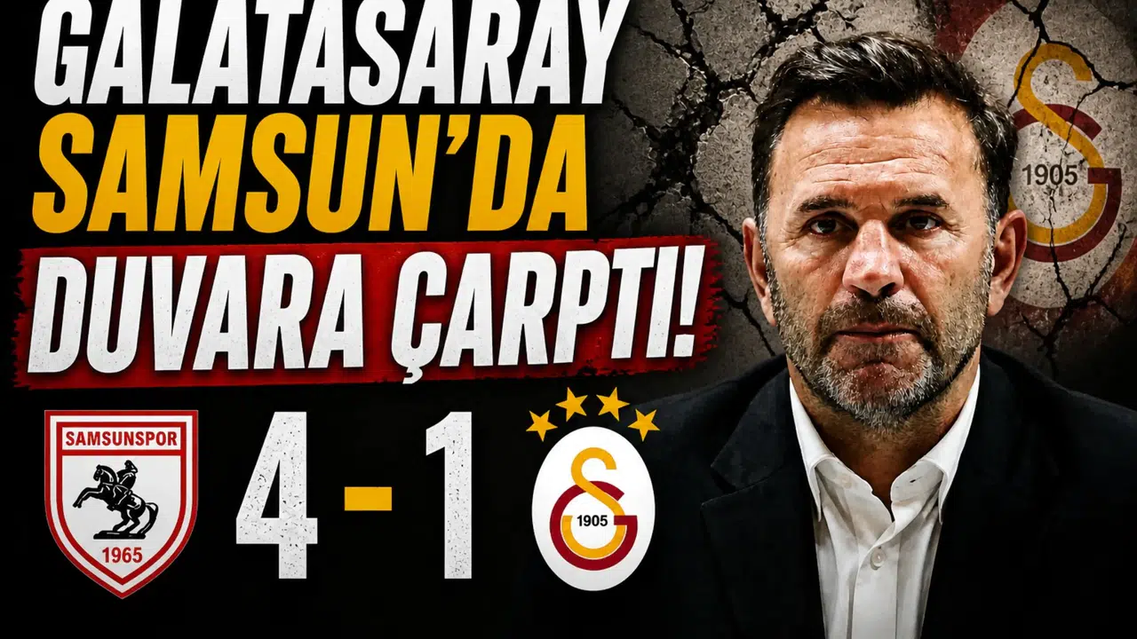 Galatasaray Samsun’da duvara çarptı