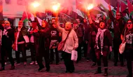 Norveç'ten İsrail Maçı Öncesi Filistin'e Destek Yürüyüşü