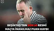 Beşiktaş’tan son 10 resmi maçta inanılmaz puan kaybı