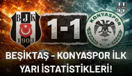 Beşiktaş - Konyaspor ilk yarı istatistikleri!