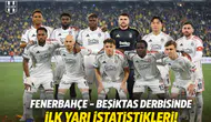 Fenerbahçe - Beşiktaş derbisinde ilk yarı istatistikleri
