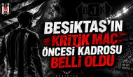 Beşiktaş'ın kritik maç öncesi kadrosu belli oldu