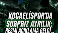 Kocaelispor'da Sürpriz Ayrılık: Resmi Açıklama Geldi...