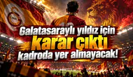 Galatasaraylı yıldız için karar çıktı kadroda yer almayacak!