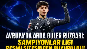 Avrupa'da Arda Güler rüzgarı:Şampiyonlar Ligi resmi sitesinden duyuruldu!