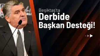 Beşiktaş Başkanı Takımını Tribünden Motive Ediyor!
