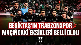 Beşiktaş’ın Trabzonspor maçındaki eksikleri belli oldu