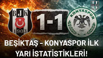 Beşiktaş - Konyaspor ilk yarı istatistikleri!