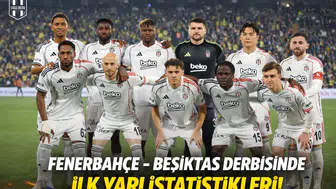 Fenerbahçe - Beşiktaş derbisinde ilk yarı istatistikleri