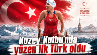 Kuzey Kutbu'nda yüzen ilk Türk oldu