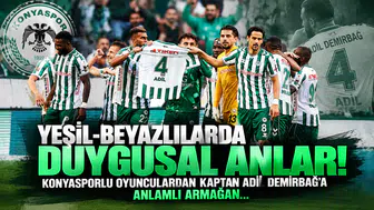 Yeşil-Beyazlılarda Duygusal Anlar! Konyasporlu Oyunculardan Kaptan Adil Demirbağ’a Anlamlı Armağan...