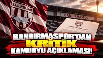 Bandırmaspor’dan Kritik Kamuoyu Açıklaması!
