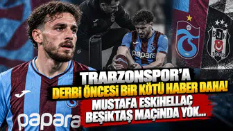 Trabzonspor'a Derbi Öncesi Bir Kötü Haber Daha! Mustafa Eskihellaç Beşiktaş Maçında Yok...