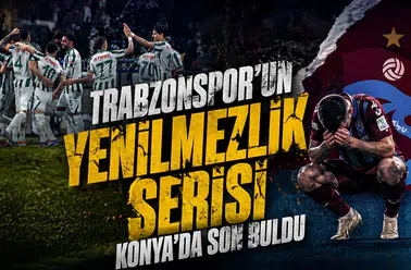 Trabzonspor'un yenilmezlik serisi Konya'da son buldu