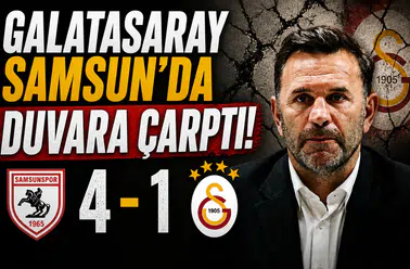 Galatasaray Samsun’da duvara çarptı