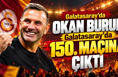 Galatasaray'da Okan Buruk Galatasaray'da 150. Maçına Çıktı