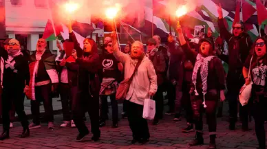 Norveç'ten İsrail Maçı Öncesi Filistin'e Destek Yürüyüşü