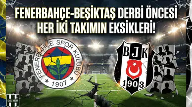 Fenerbahçe-Beşiktaş derbi öncesi her iki takımın eksikleri!