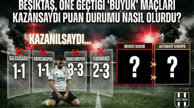Beşiktaş, öne geçtiği 'büyük' maçları kazansaydı puan durumu nasıl olurdu?