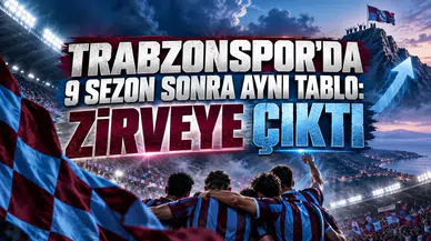 Trabzonspor'da 9 sezon sonra aynı tablo: Zirveye çıktı!