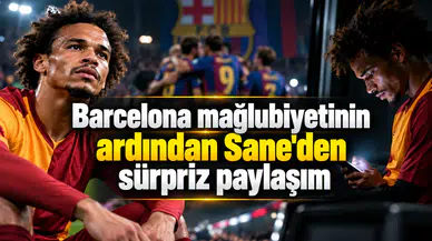 Barcelona mağlubiyetinin ardından Sane'den sürpriz paylaşım
