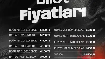 Beşiktaş JK v Galatasaray maçı biletleri yarın satışta! Fiyatlar ne kadar?