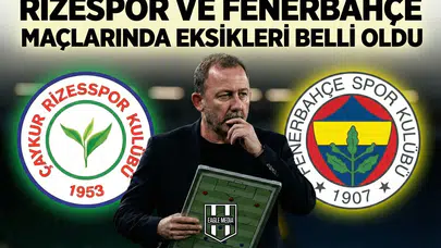 Beşiktaş'ın, Rizespor ve Fenerbahçe maçlarında eksikleri belli oldu