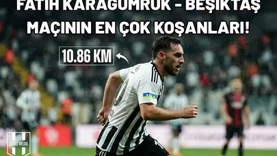 Fatih Karagümrük - Beşiktaş maçının en çok koşan futbolcuları!