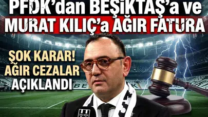 PFDK'dan Beşiktaş'a ve Murat Kılıç'a ağır fatura
