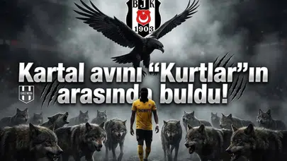 Kartal avını "Kurtlar"ın arasında buldu!
