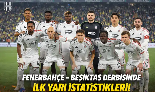 Fenerbahçe - Beşiktaş derbisinde ilk yarı istatistikleri