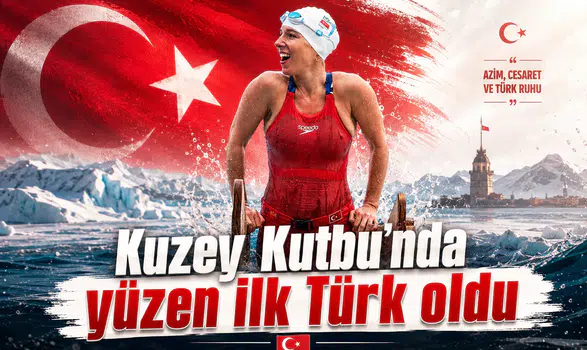 Kuzey Kutbu'nda yüzen ilk Türk oldu