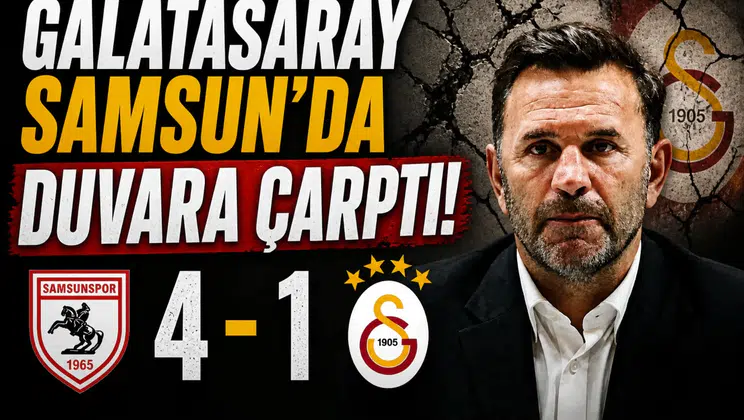Galatasaray Samsun’da duvara çarptı