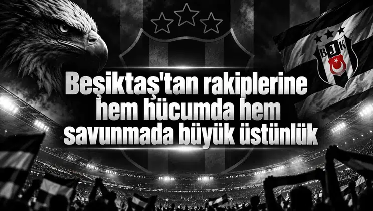 Beşiktaş'tan rakiplerine hem hücumda hem savunmada büyük üstünlük