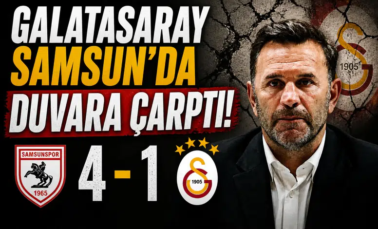Galatasaray Samsun’da duvara çarptı