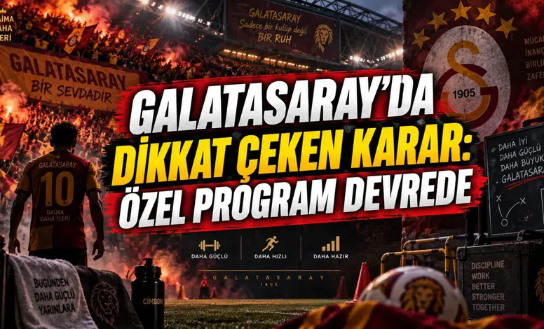 GALATASARAY’DA DİKKAT ÇEKEN KARAR: ÖZEL PROGRAM DEVREDE