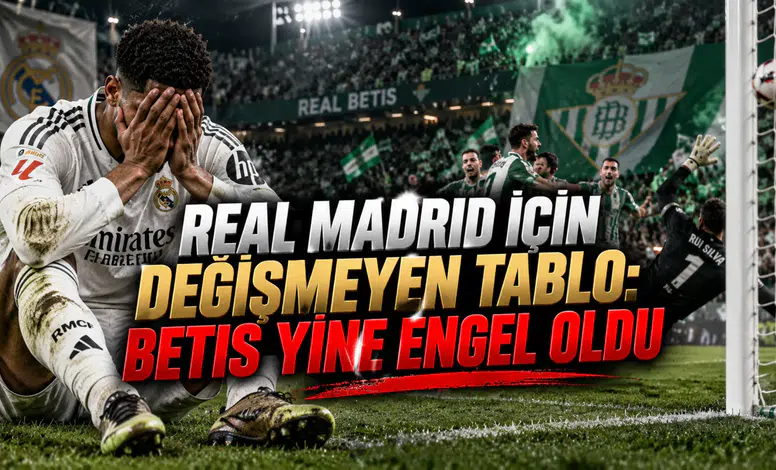 REAL MADRID İÇİN DEĞİŞMEYEN TABLO: BETIS YİNE ENGEL OLDU