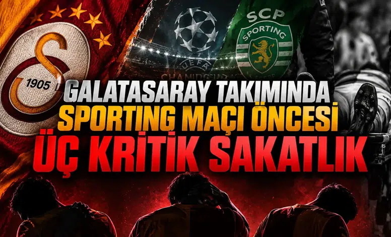 Galatasaray takımında Sporting maçı öncesi üç kritik sakatlık