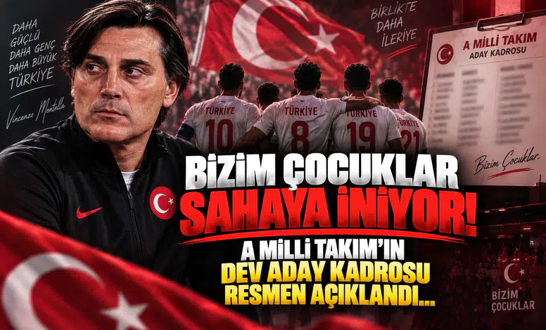 Bizim Çocuklar Sahaya İniyor! A Milli Takım'ın Dev Aday Kadrosu Resmen Açıklandı...
