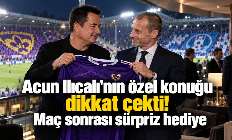 Acun Ilıcalı'nın özel konuğu dikkat çekti! Maç sonrası sürpriz hediye