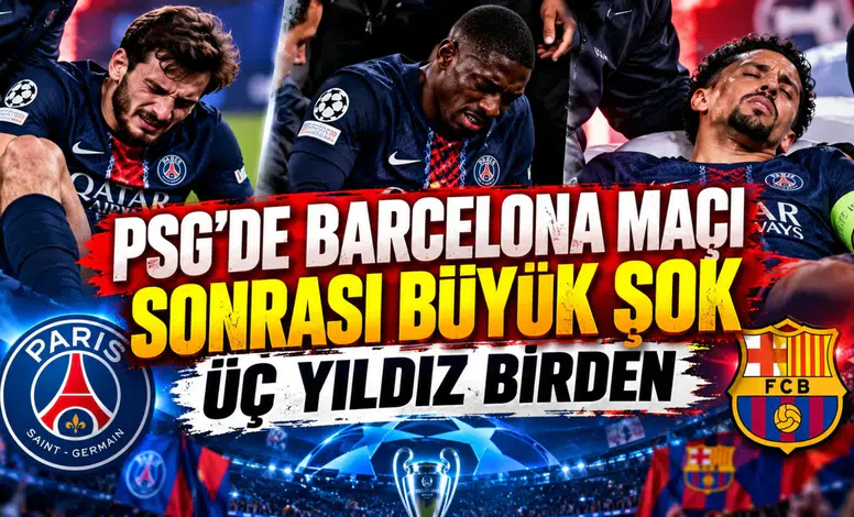 PSG'de Barcelona maçı sonrası büyük şok Üç yıldız birden