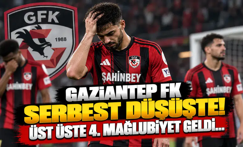 Gaziantep FK Serbest Düşüşte! Üst Üste 4. Mağlubiyet Geldi...