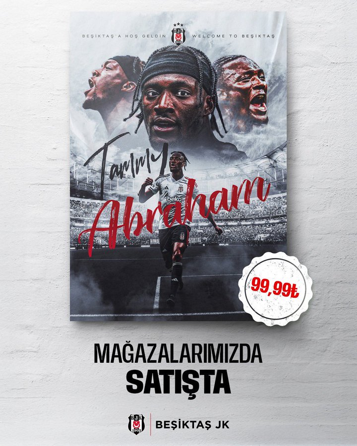 Tammy Abraham Posteri Beşiktaş Mağazalarında Satışta! Tammy Abraham